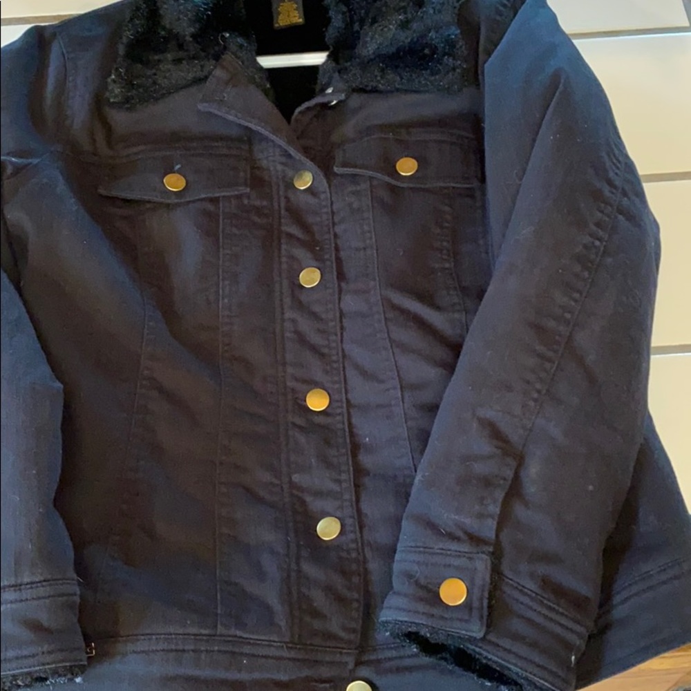 Iman faux fur lined utility style jacket